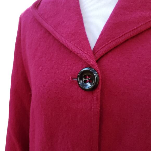 Geiger Tyrol Austria Magenta Pink Boiled Wool Jacket Sz EU 36 US Small - Picture 4 of 16